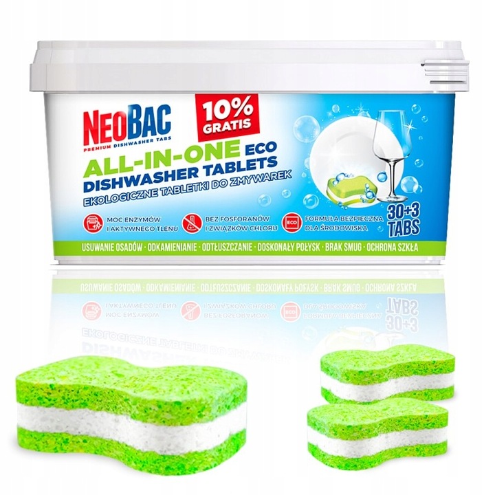 

NeoBac Eko tabletki do zmywarki All in One 30+3