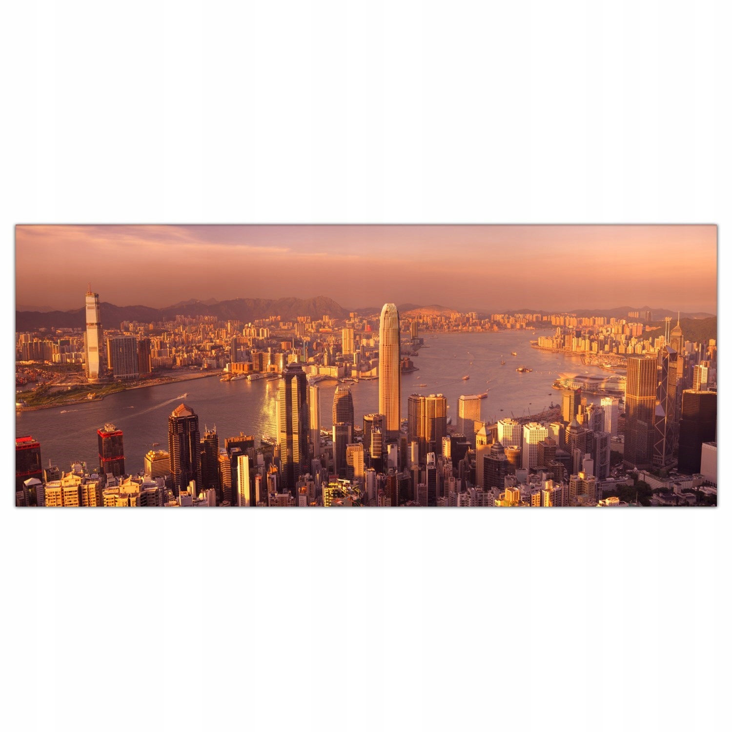 Hong Kong Mesto 125x50 Sklenené panely do kuchyne