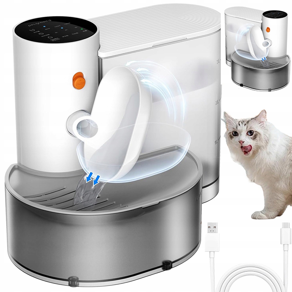 Levně Fontána Pro Zvířata 3L S Automatickým Plněním Nádržky