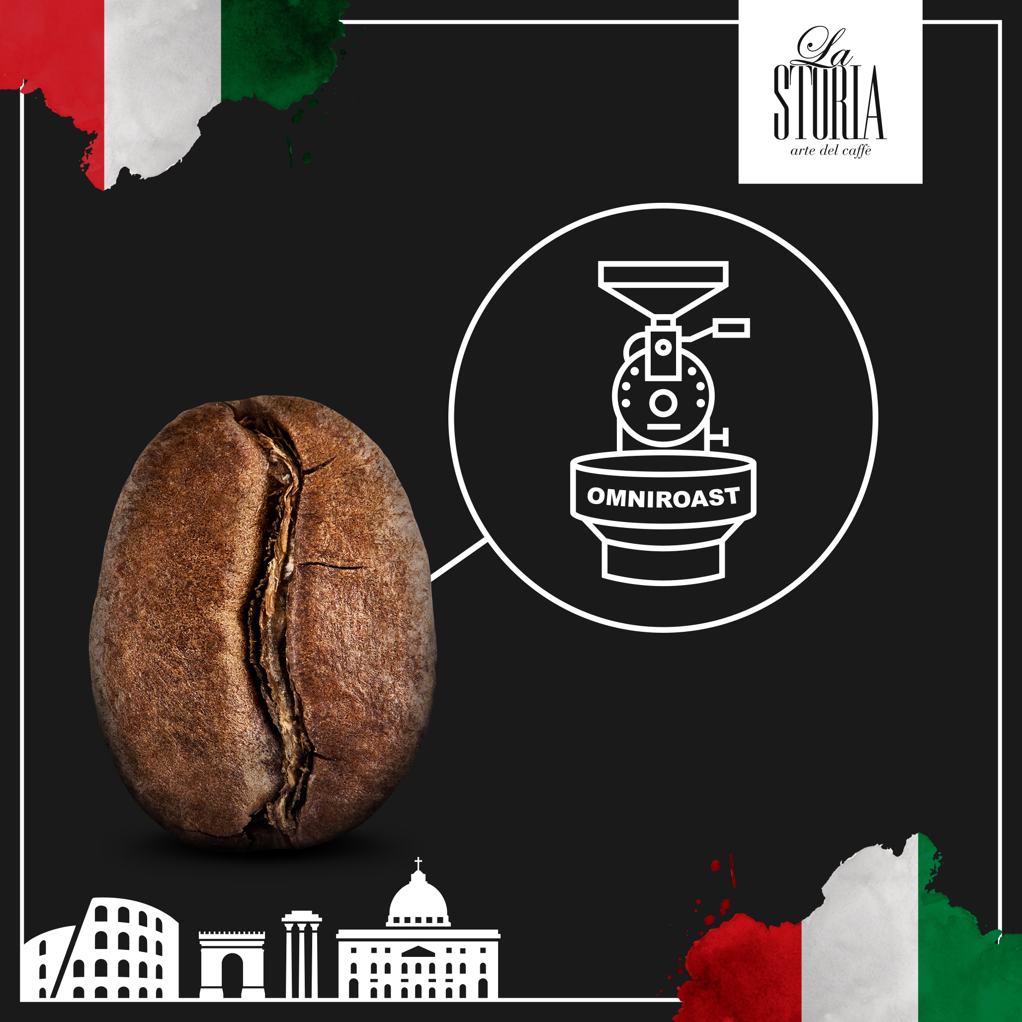 Kávová zrna LA STORIA d'ORO 1kg ČERSTVÉ PRAŽENÁ Hmotnost 1000 g