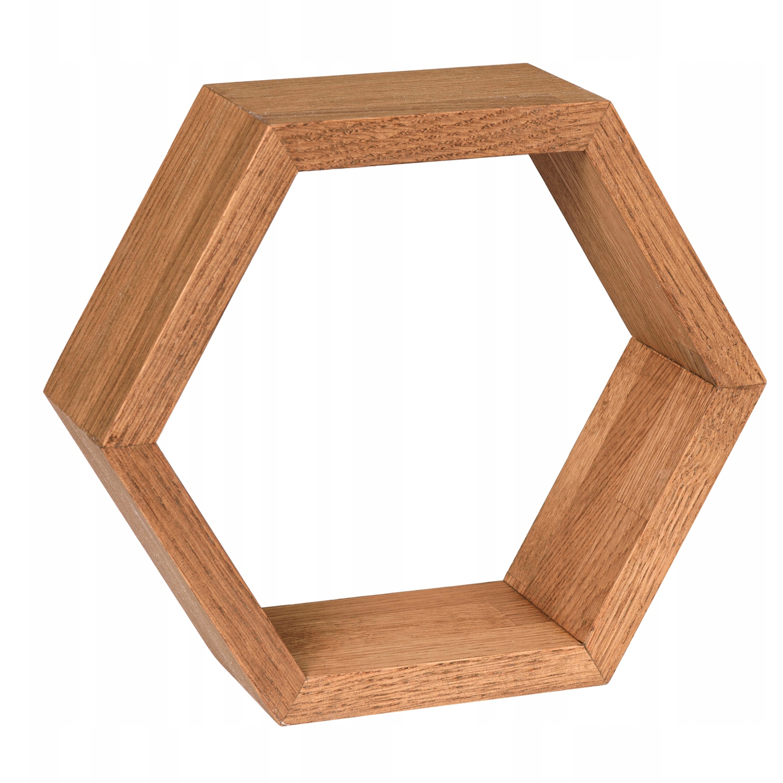 Półka Dębowa Heksagon - Plaster Miodu 1szt KAWA