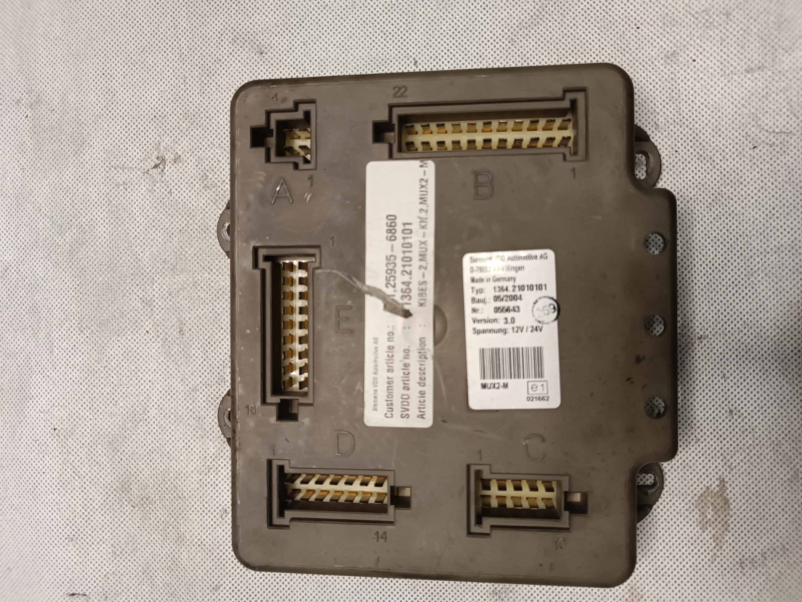 MAN NG 363 AUTOBUS control unit MUX2-M 1364.21010101