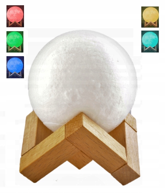 

Świecący księżyc 3D lampa nocna moon light Rgb