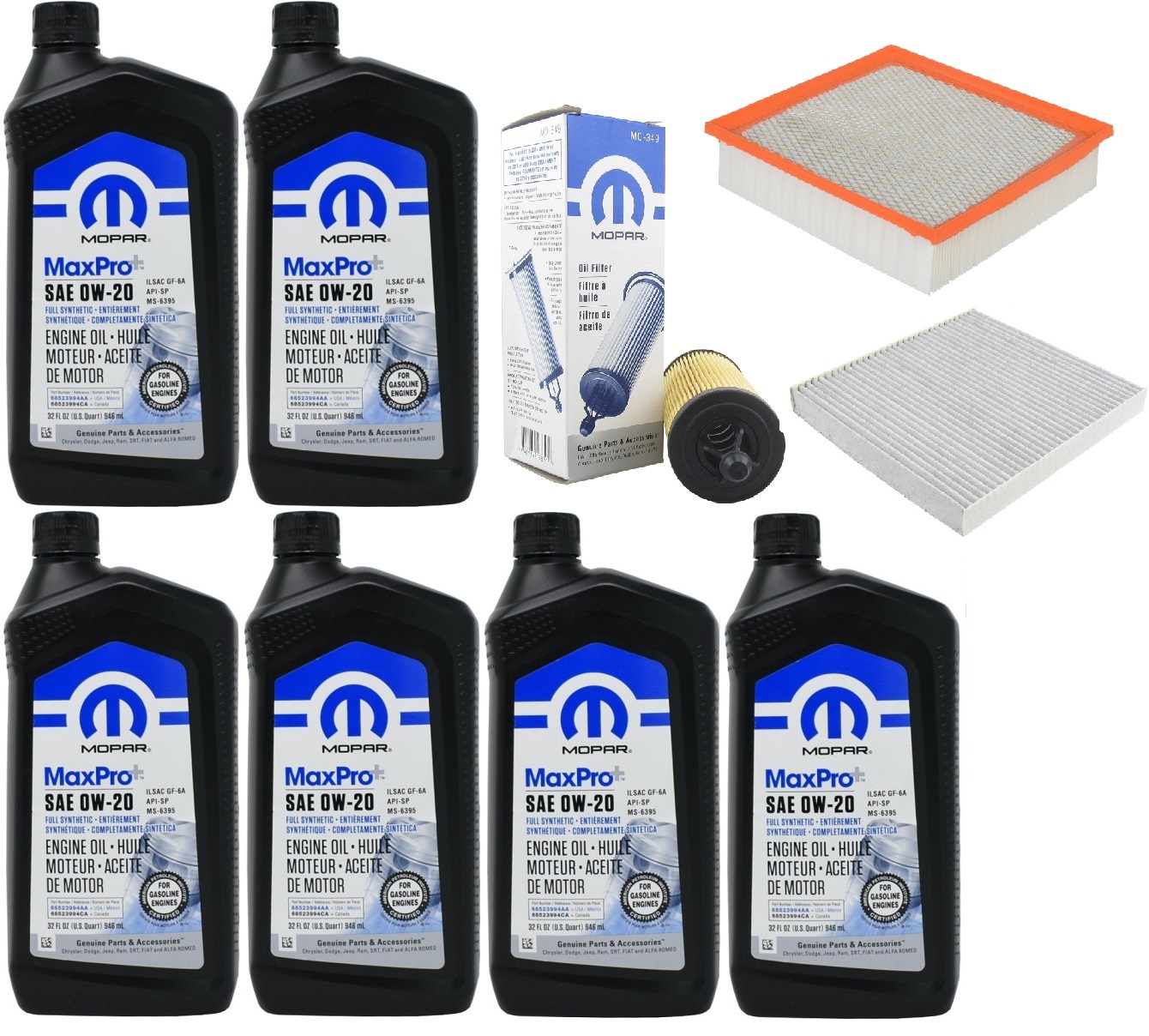 MOPAR 0W20 6L + FILTY GRAND CHEROKEE 3,6 16-20