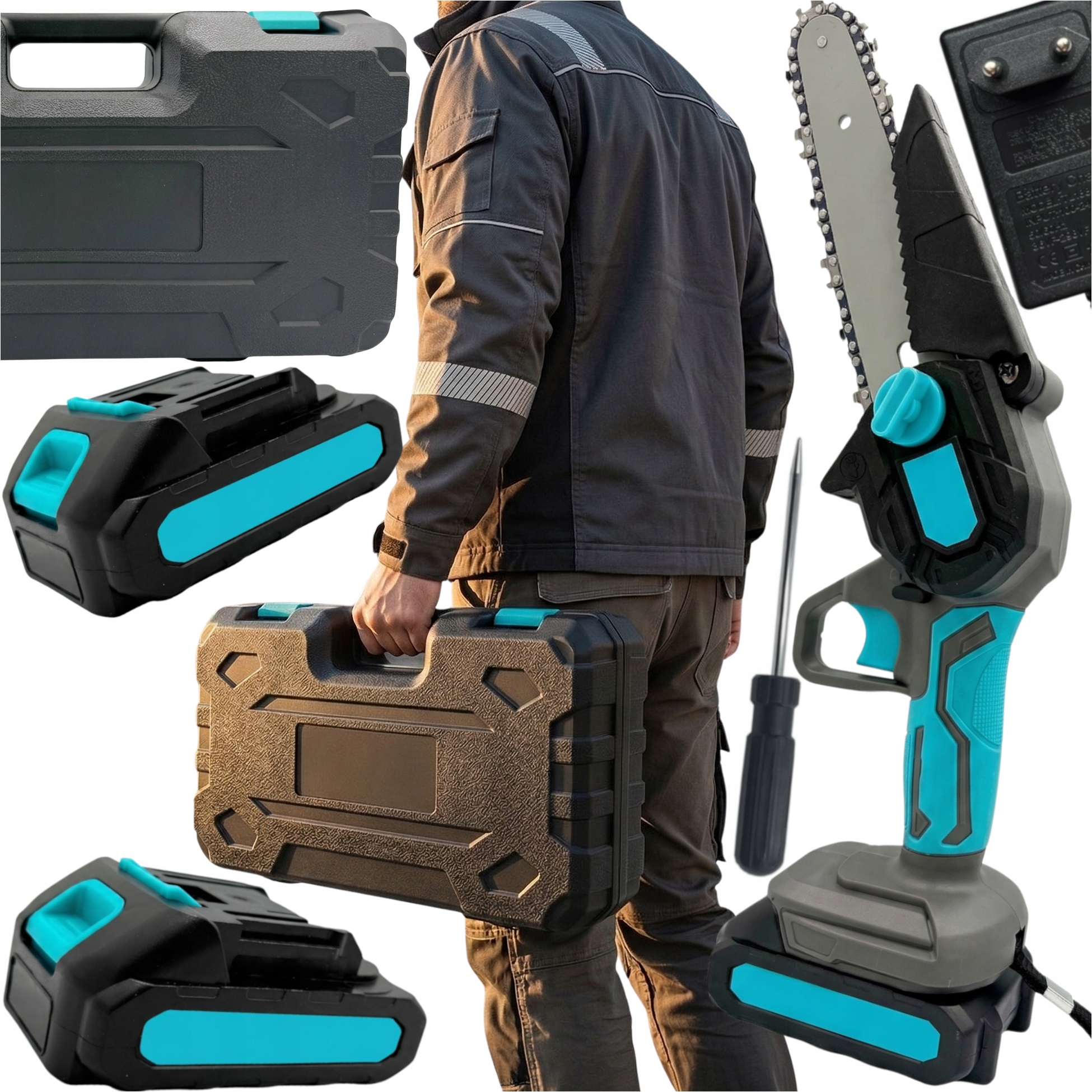 Pilka Na Dřevo Řetězová Pila Na Akumulátor Pro Řezání Stromů Větví XL