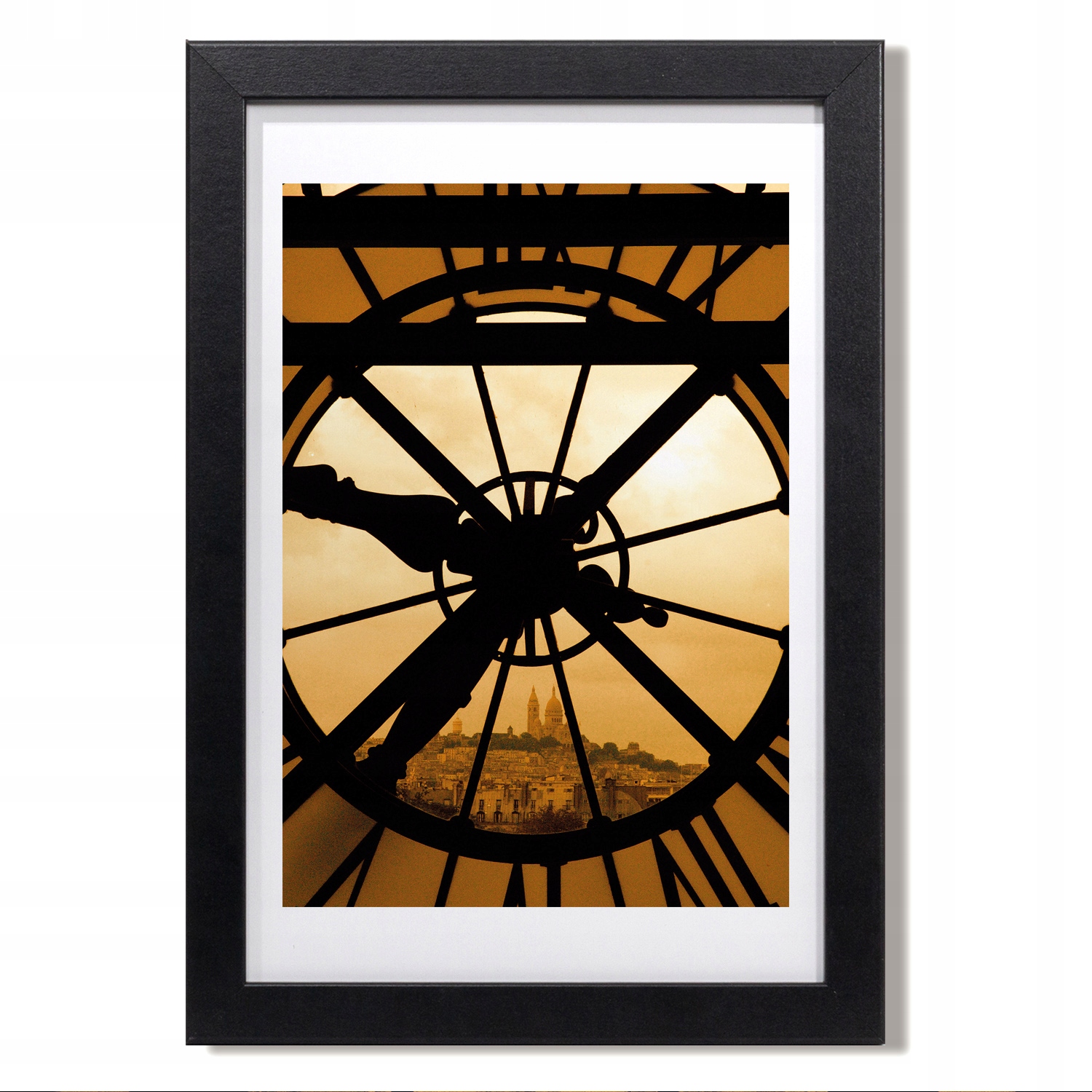 Nástěnný obraz rám Mdf Vintage pohled na hodiny 20x30