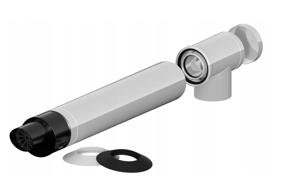 Komin poziomy do Junkers Buderus Bosch przyłączeniowy Ricom Set 80/125