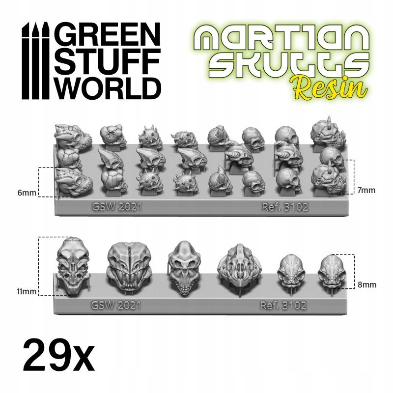 Alien Skulls Resin Set - głowy 29 szt. System Inne systemy
