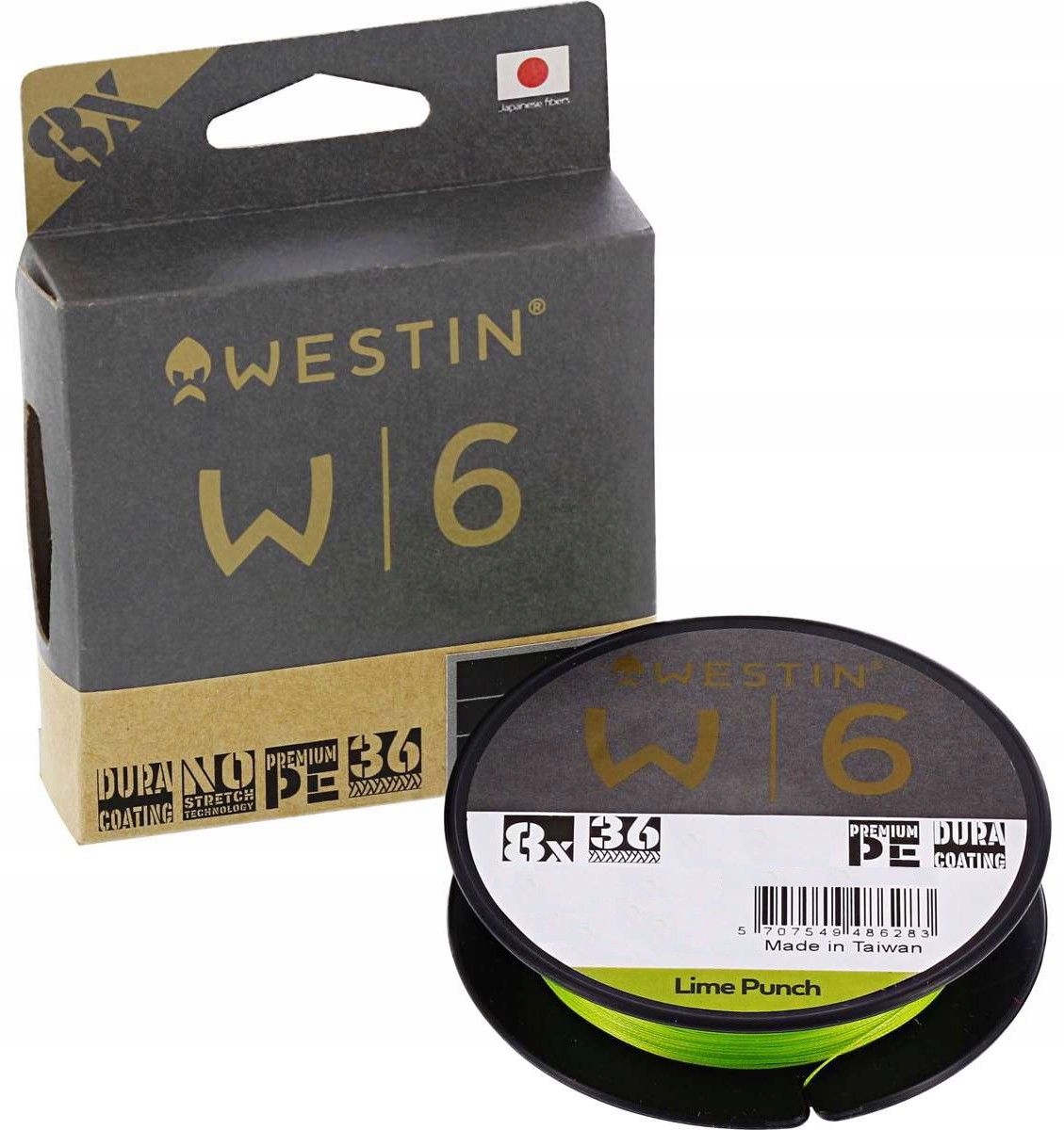 Plecionka Westin W6 8 Braid 0,37mm 300m Lime Punch Średnica (mm): 0.37
