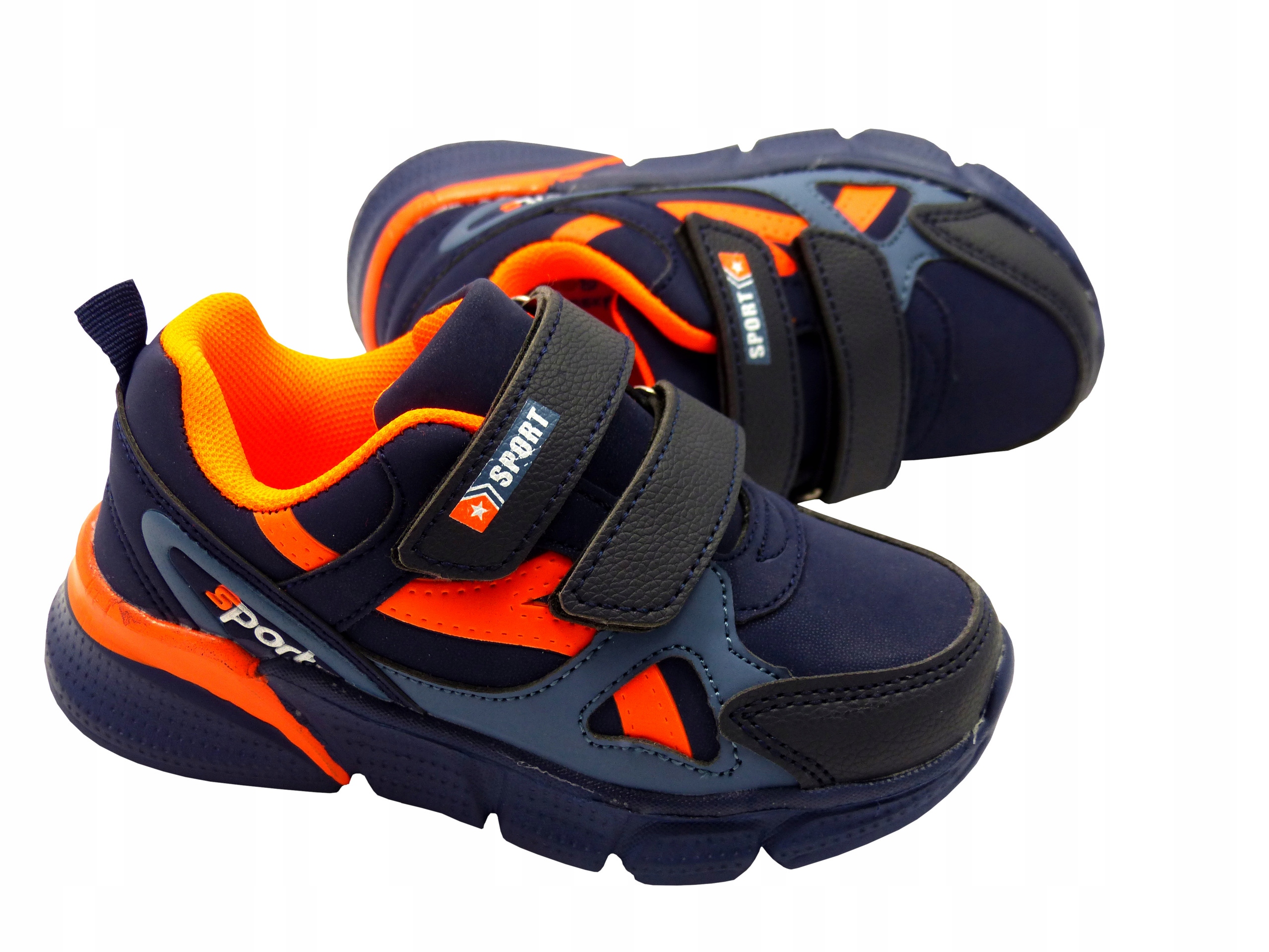 

Lekkie Sneakersy Adidasy na rzepy wkł. Skóra