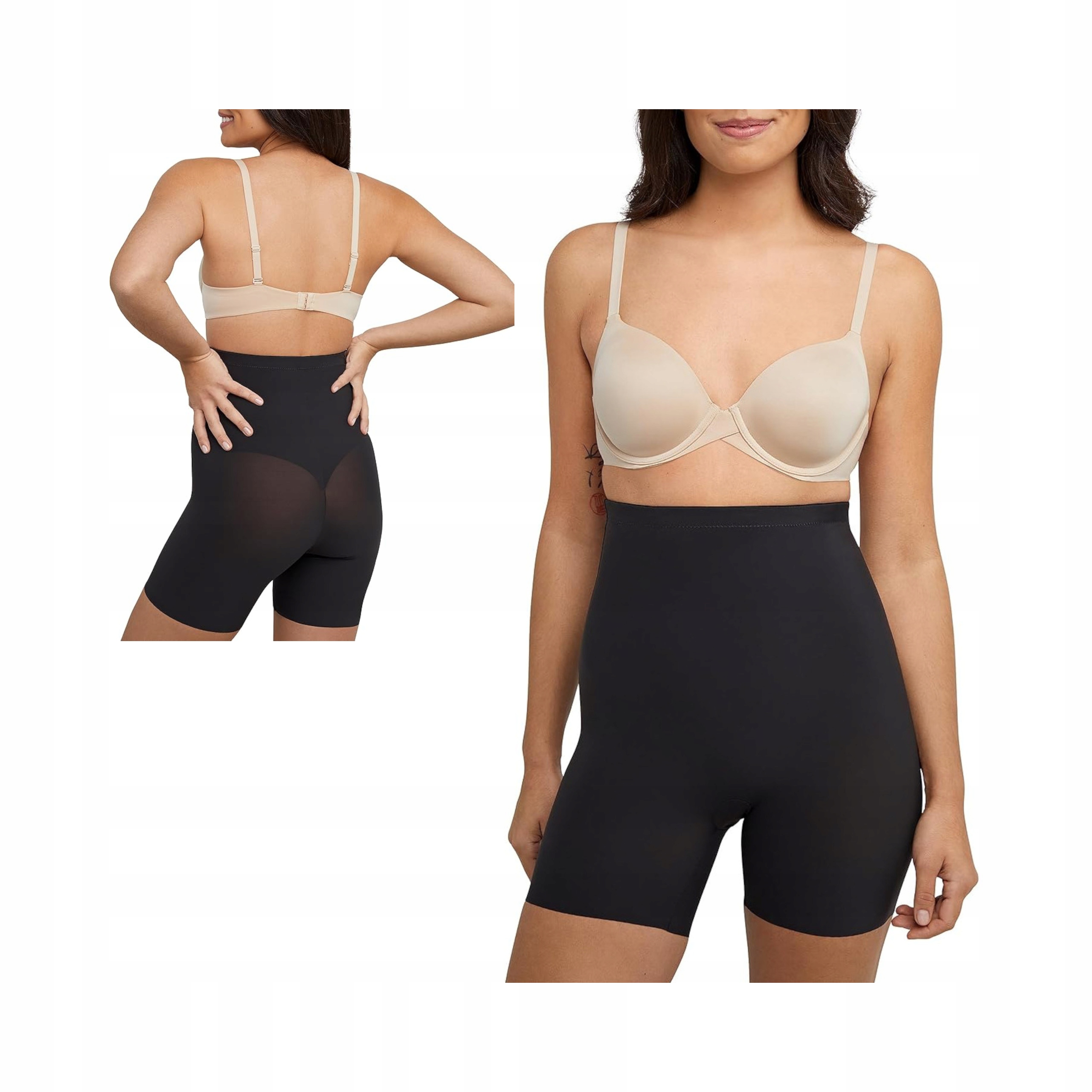 Dámské Kraťasy Maidenform Hladké S Vysokým Pasem, Černá 2XL