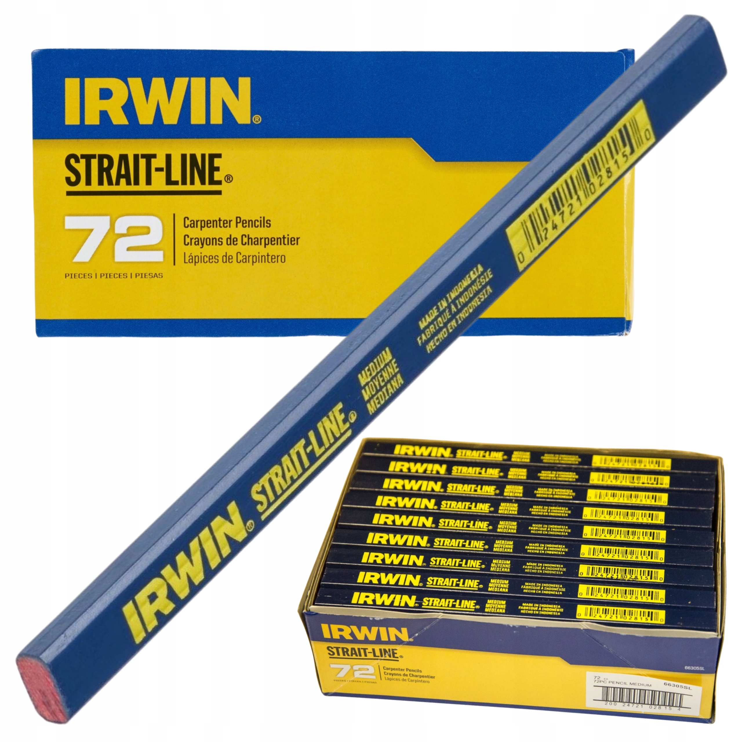 Ołówek Ołówki Ołówków Stolarski Ciesielski Techniczny 18cm Irwin 72szt.