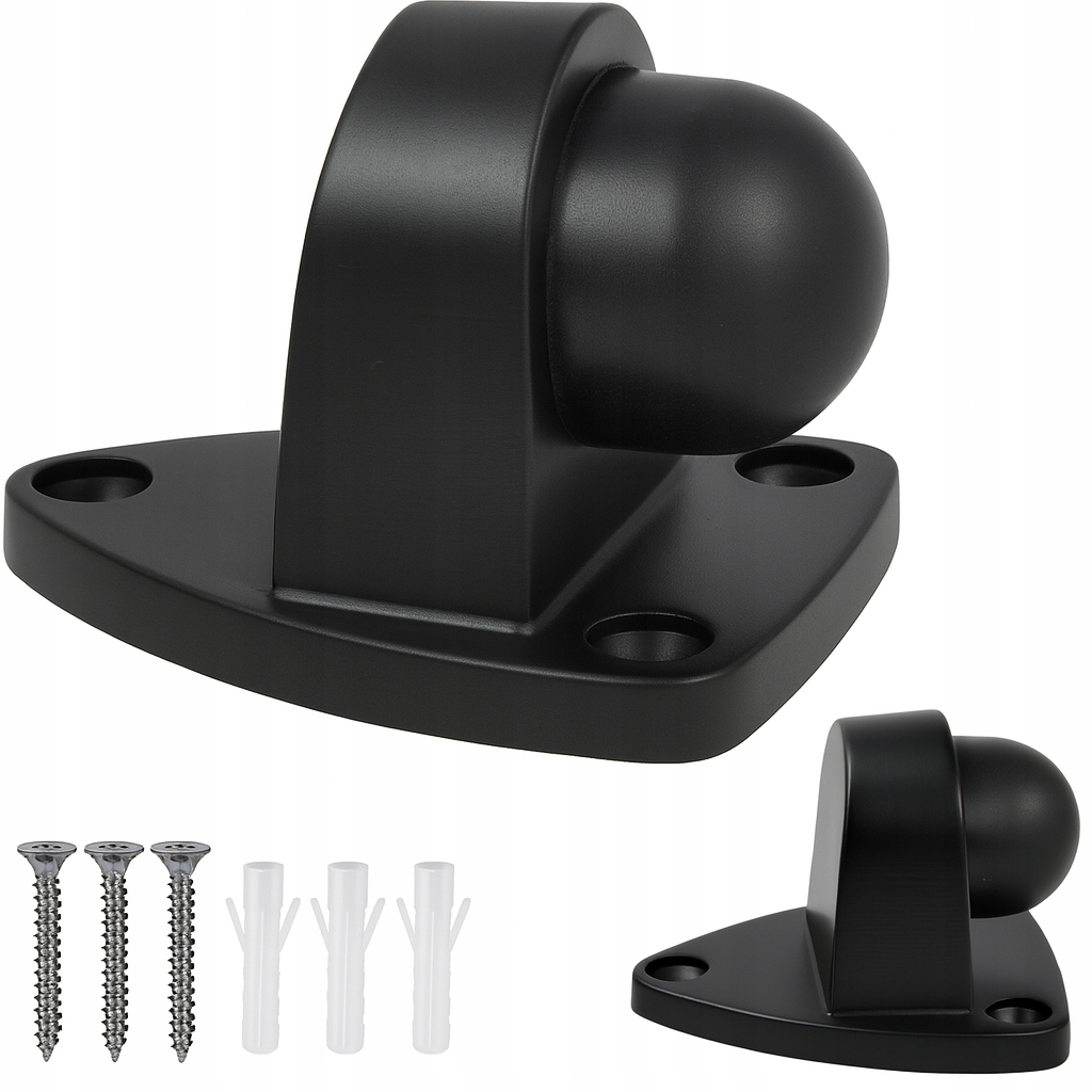 ODBOJNIK ODBÓJ STOPER DO DRZWI BLOKADA OGRANICZNIK CZARNY STAL ZEWNĘTRZNY