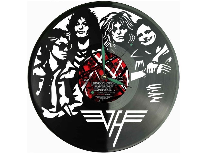 Van Helen Dárek Originální dekorace do domu Hodiny z vinylové desky