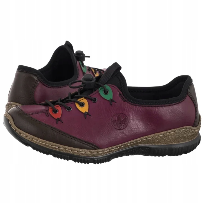 Dámské polobotky Rieker Fialové N3271-30 Pink