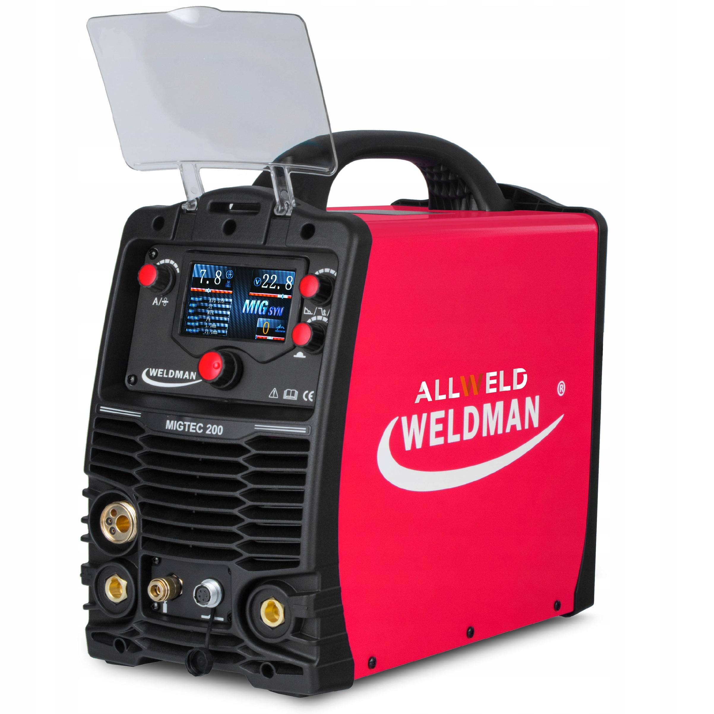 PÓŁAUTOMAT SPAWALNICZY WELDMAN MIGTEC 200 MIG MMA TIG 230V 200A SYNERGIA Rodzaj półautomat spawalniczy