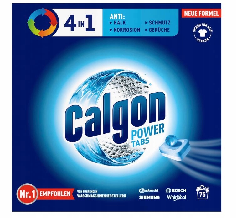 Calgon 4w1 Odkamieniacz w tabletkach do pralek XXL 75 szt