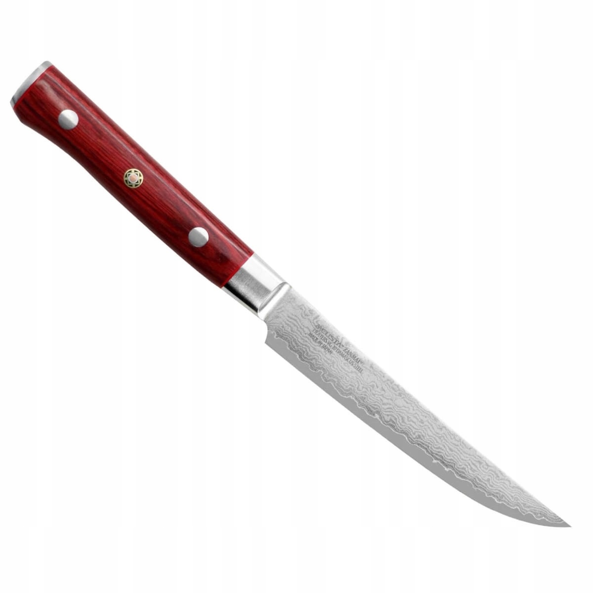 Mcusta Zanmai VG-10 Pro Flame Japonský kuchynský nôž na steaky 61 Hrc 11,5 cm