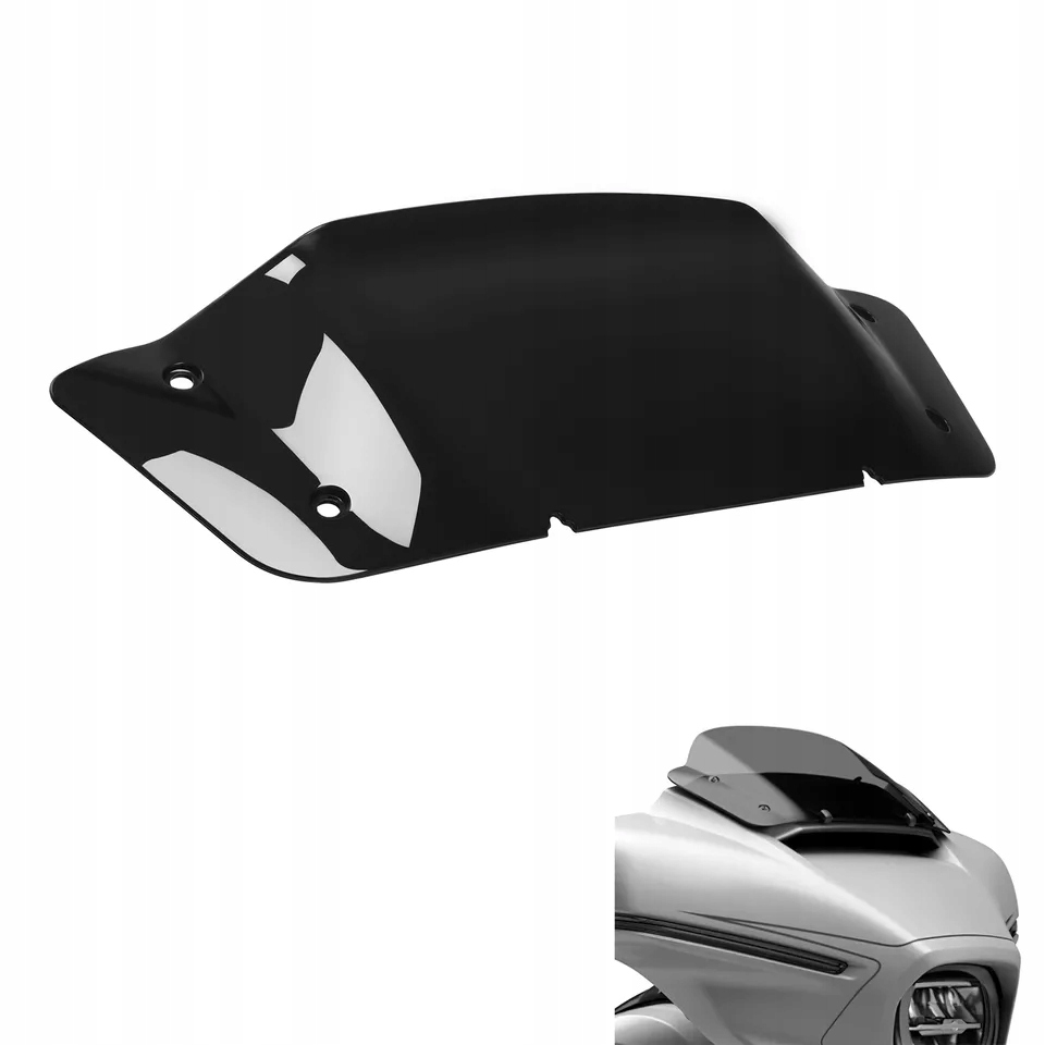 Sklo deflektory 7 palcov Wave čierne pre Hd Cvo Street Glide 2023-up