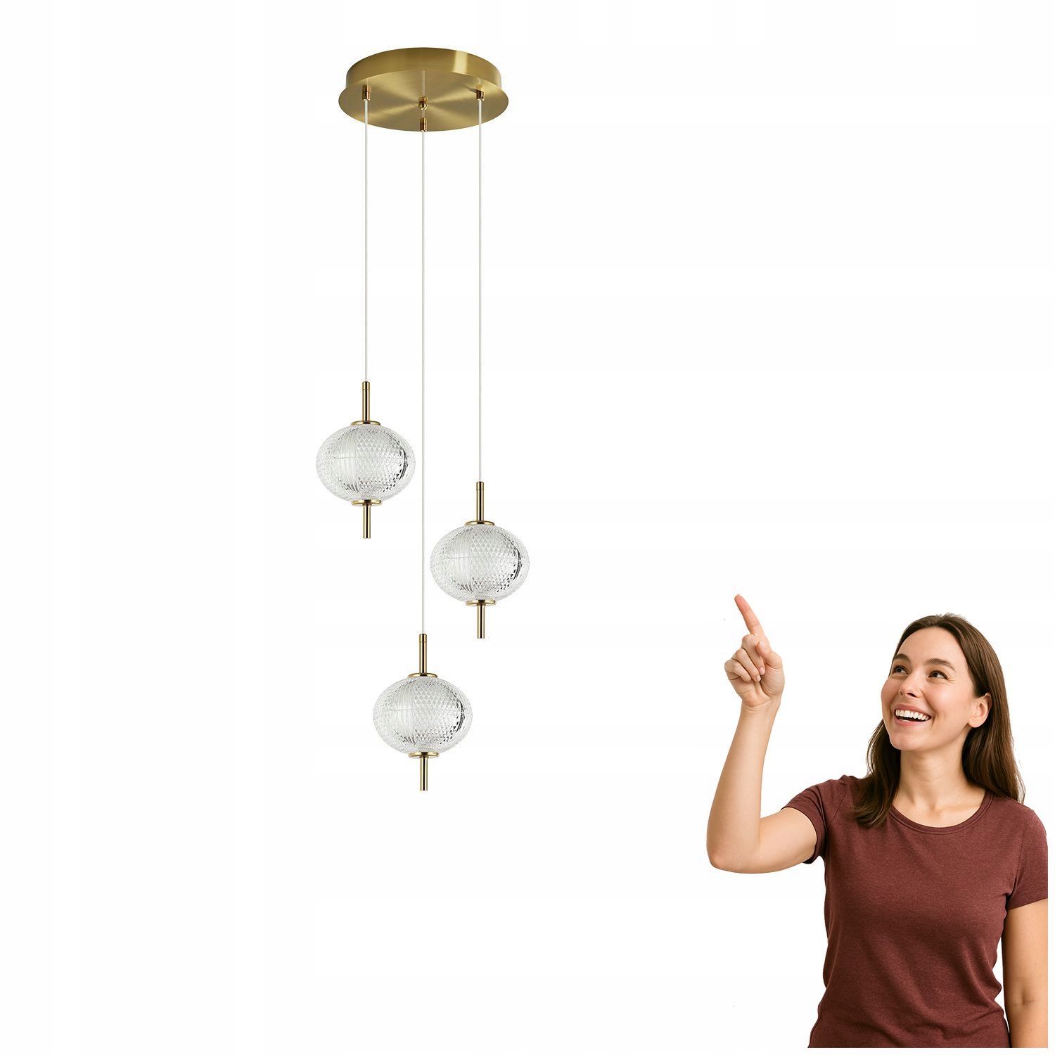 Závesná Led lampa 12W Corado PND-81418-3-BK-GD Italux