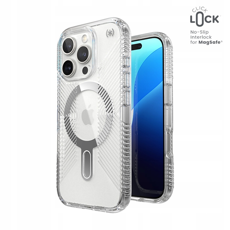 Speck Presidio Perfect-Clear Grip ClickLock & MagSafe Etui iPhone 16 Pro