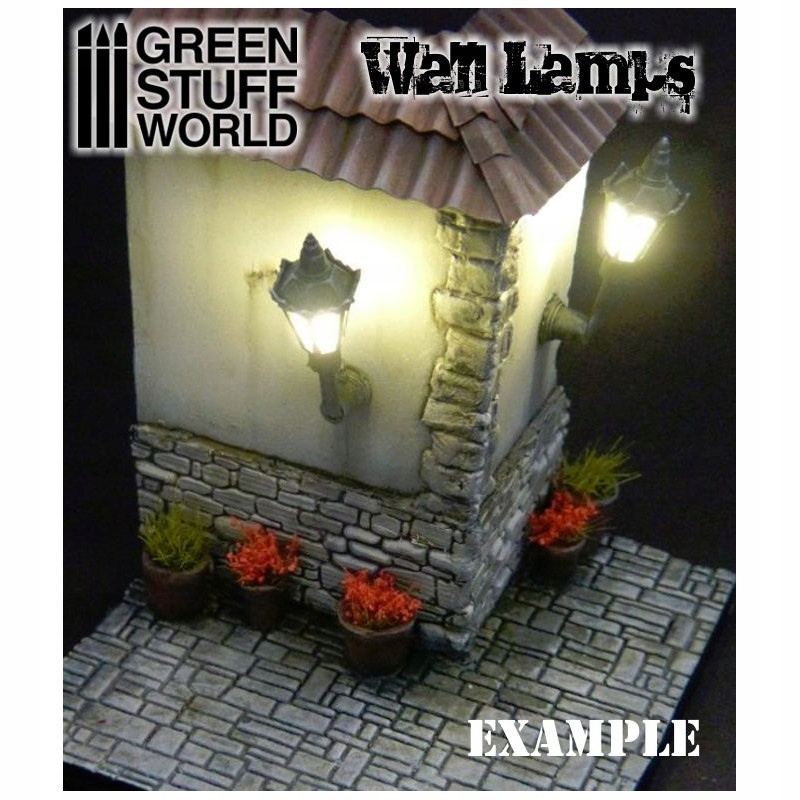 10x klasyczne lampy ścienne z oświetleniem LED Wydawca Green stuff world