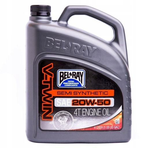 BR4244.A - Моторне масло 20w50 4L vtwin Напівсинтетичне Bel ray
