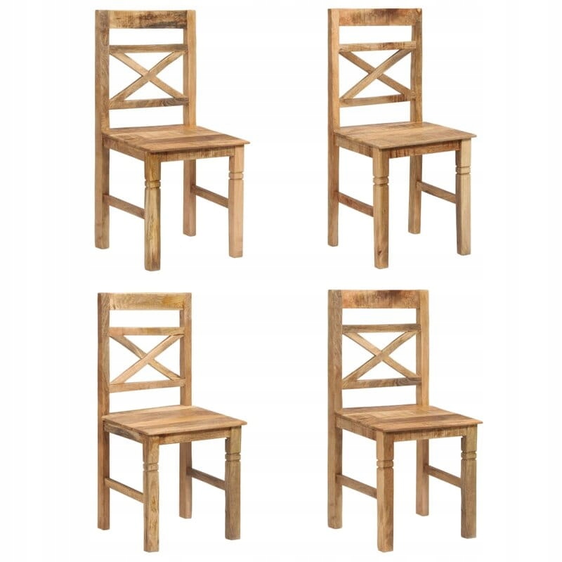 Stoličky 4 Ks Fritsch z masívneho MANGO dreva