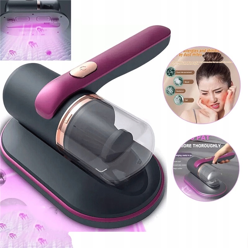 Ruční Eliminace Roztočů Vysavač 10000 Kpa S Uv-c Lampou Fialový