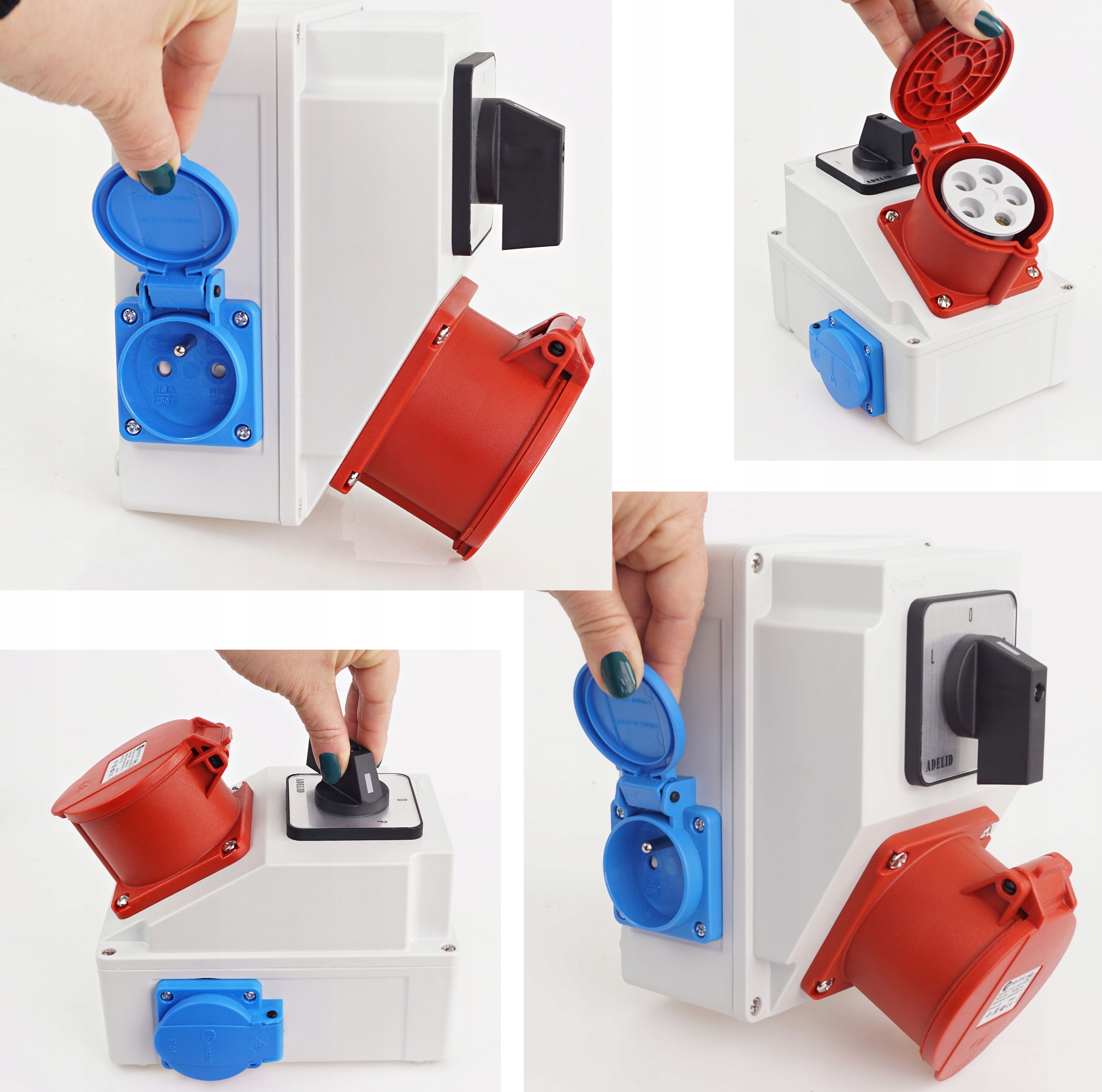 SWITCHGEAR CONSTRUCTION BOX 32A 5P WITH SWITCH 0-1 Product weight with unit packaging 32.5 kg