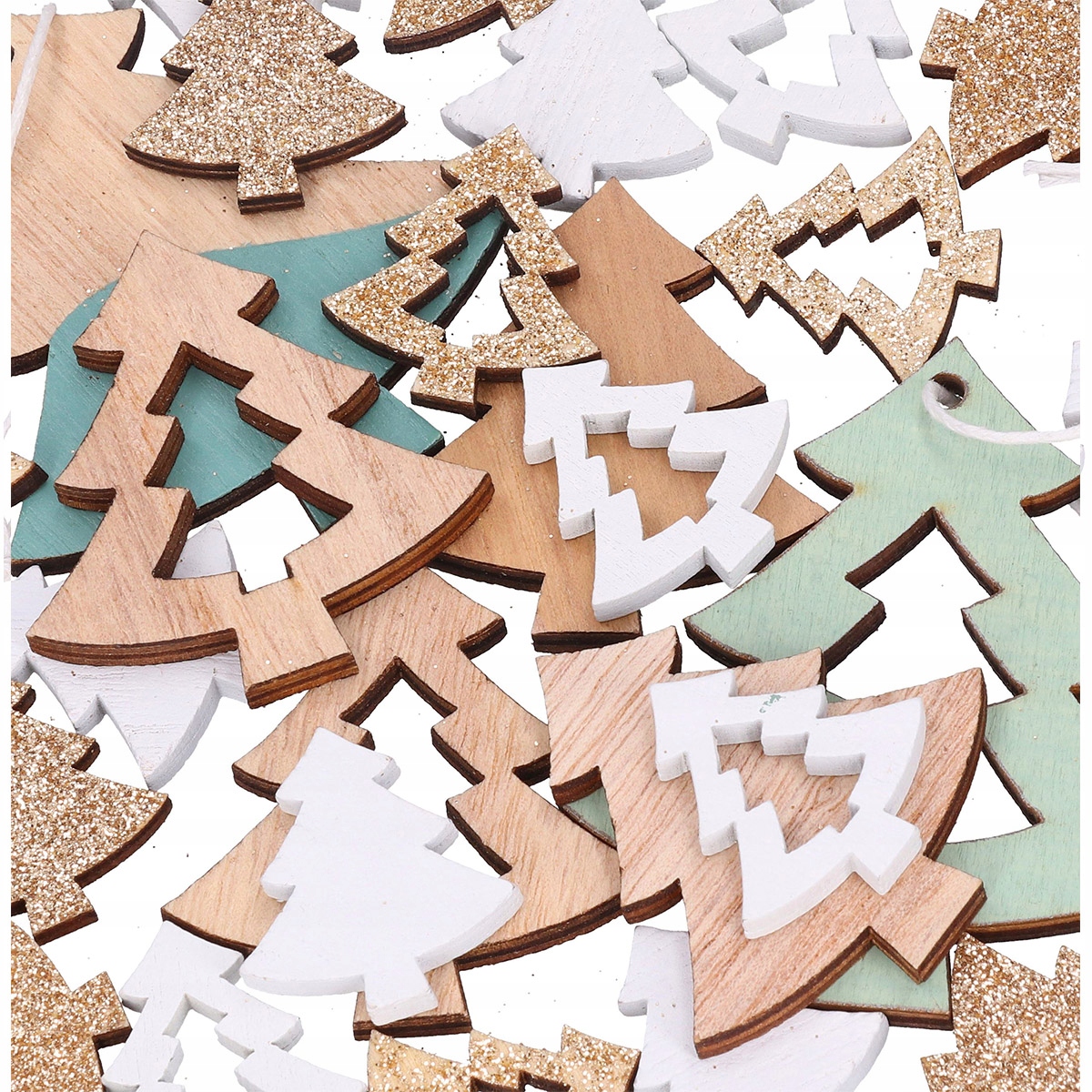 DREWNIANE CHOINKI ZAWIESZKI NA STROIK CHOINKĘ Motyw inny