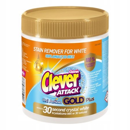 

Clever Attack Gold plus Tlenowy Odplamiacz Biel