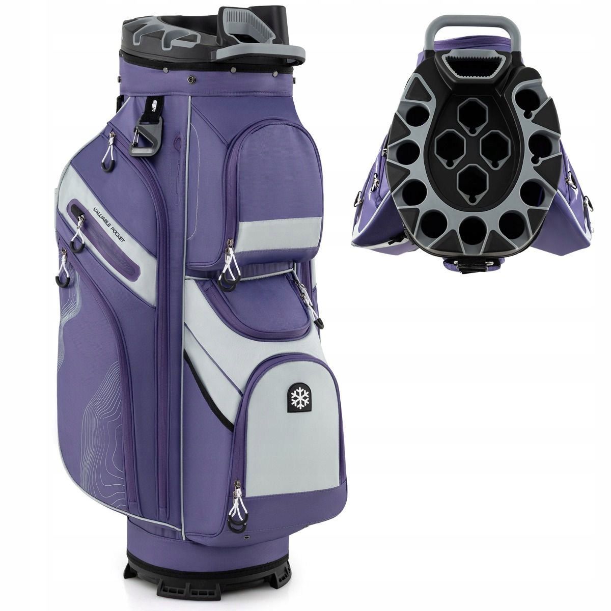 Torba golfowa na wózek golfowy z pokrowcem 11 kieszeni 14 przegród