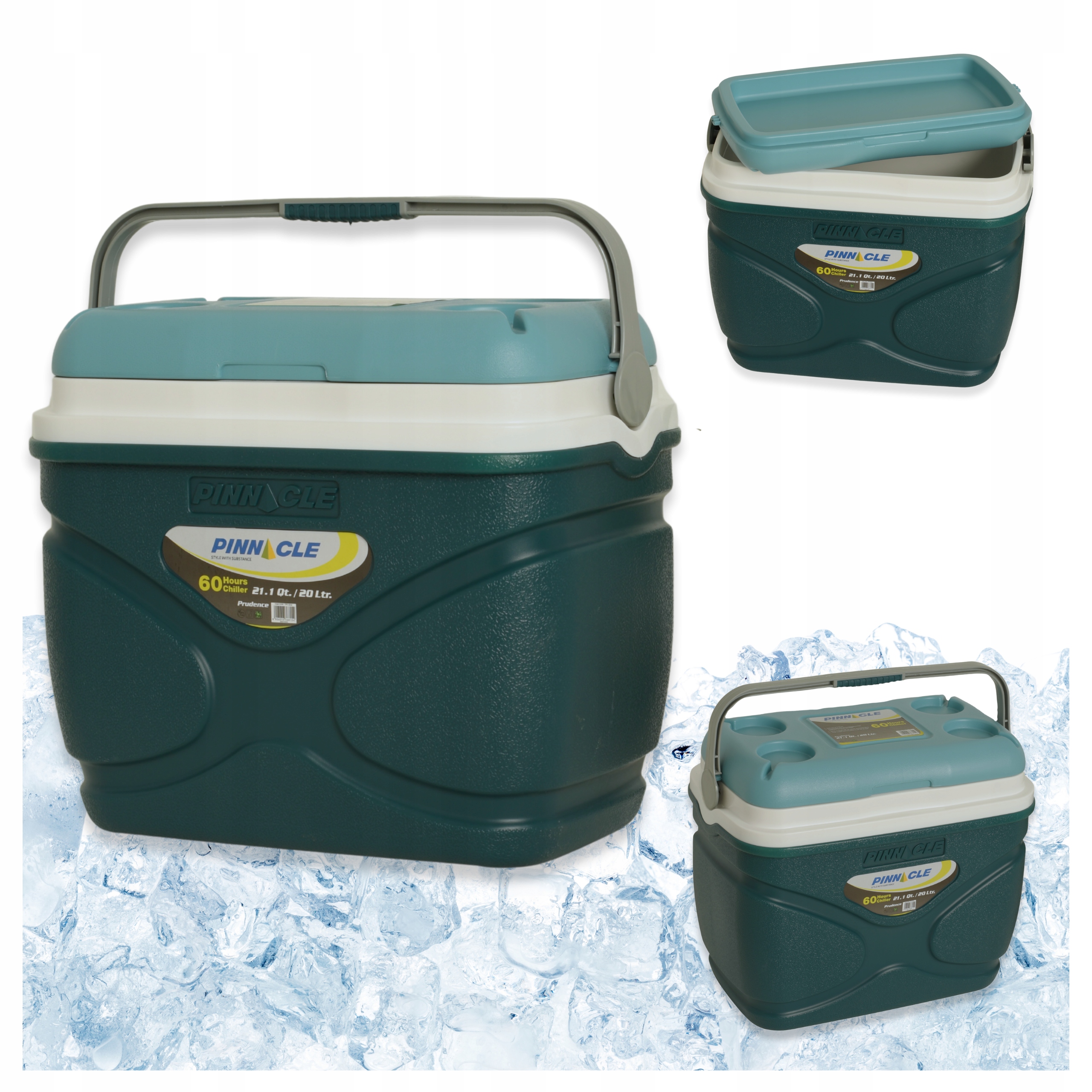 Lodówka Turystyczna na wkłady mrożące do auta 20L Pinnacle Prudence Zielona