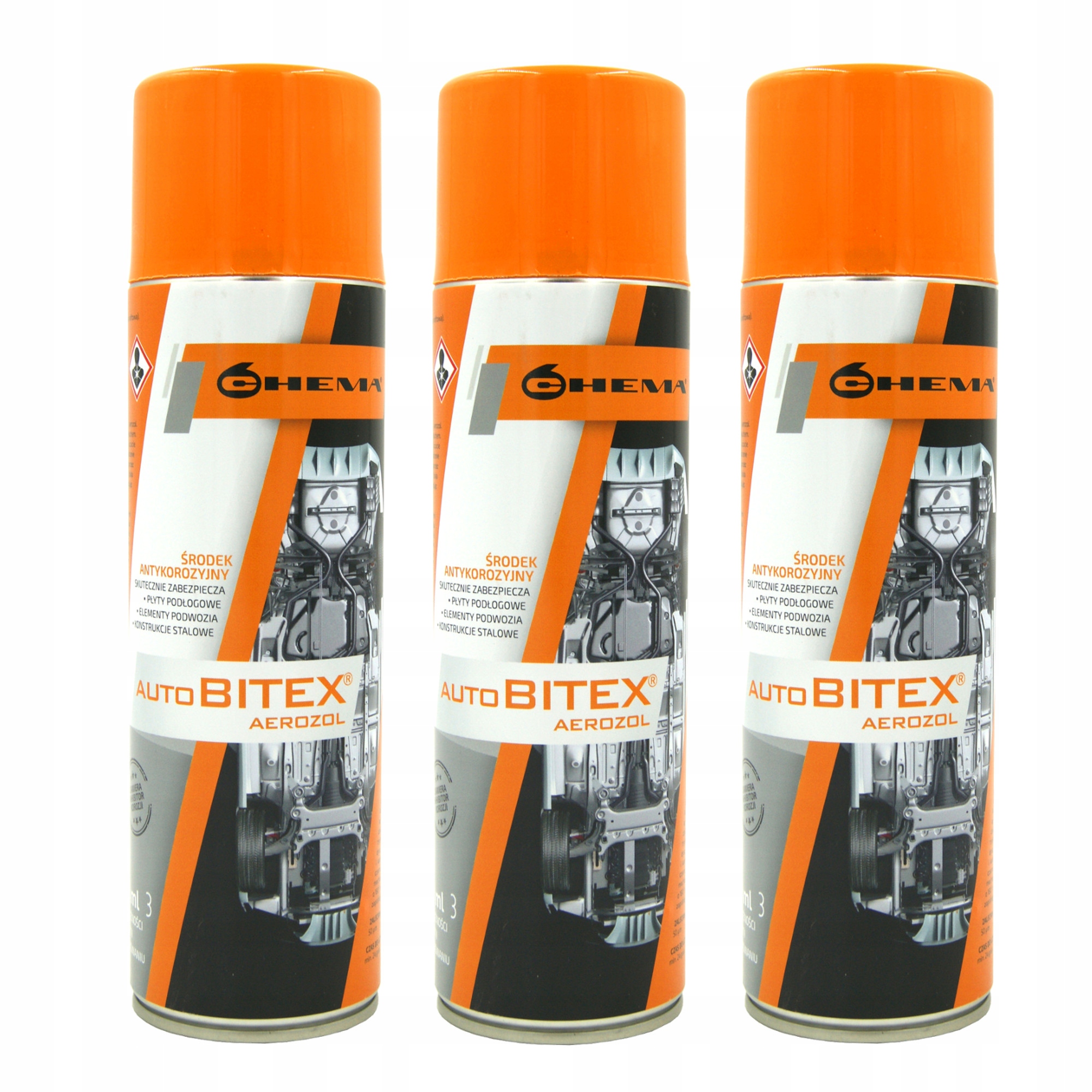 Bitex 500ml Konserwacja Podwozia W Sprayu x3