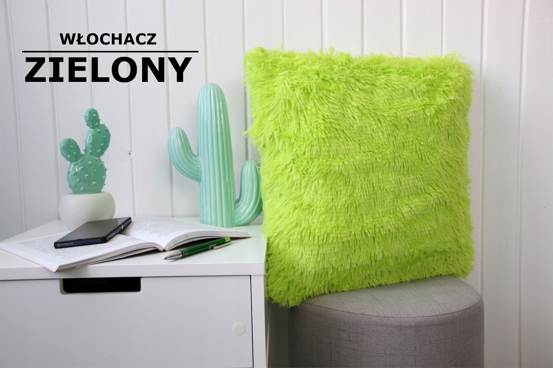 POSZEWKA PUCHATA DEKORACYJNA WŁOCHACZ 40x40 PLUSZ Wymiary poduszki 40x40cm