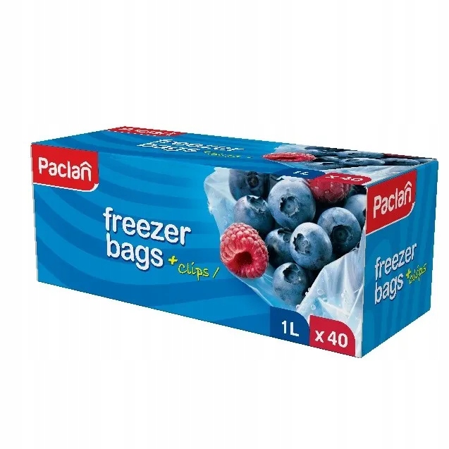 

Paclan Torebki na mrożonki z suwakiem 1l, 40 sztuk