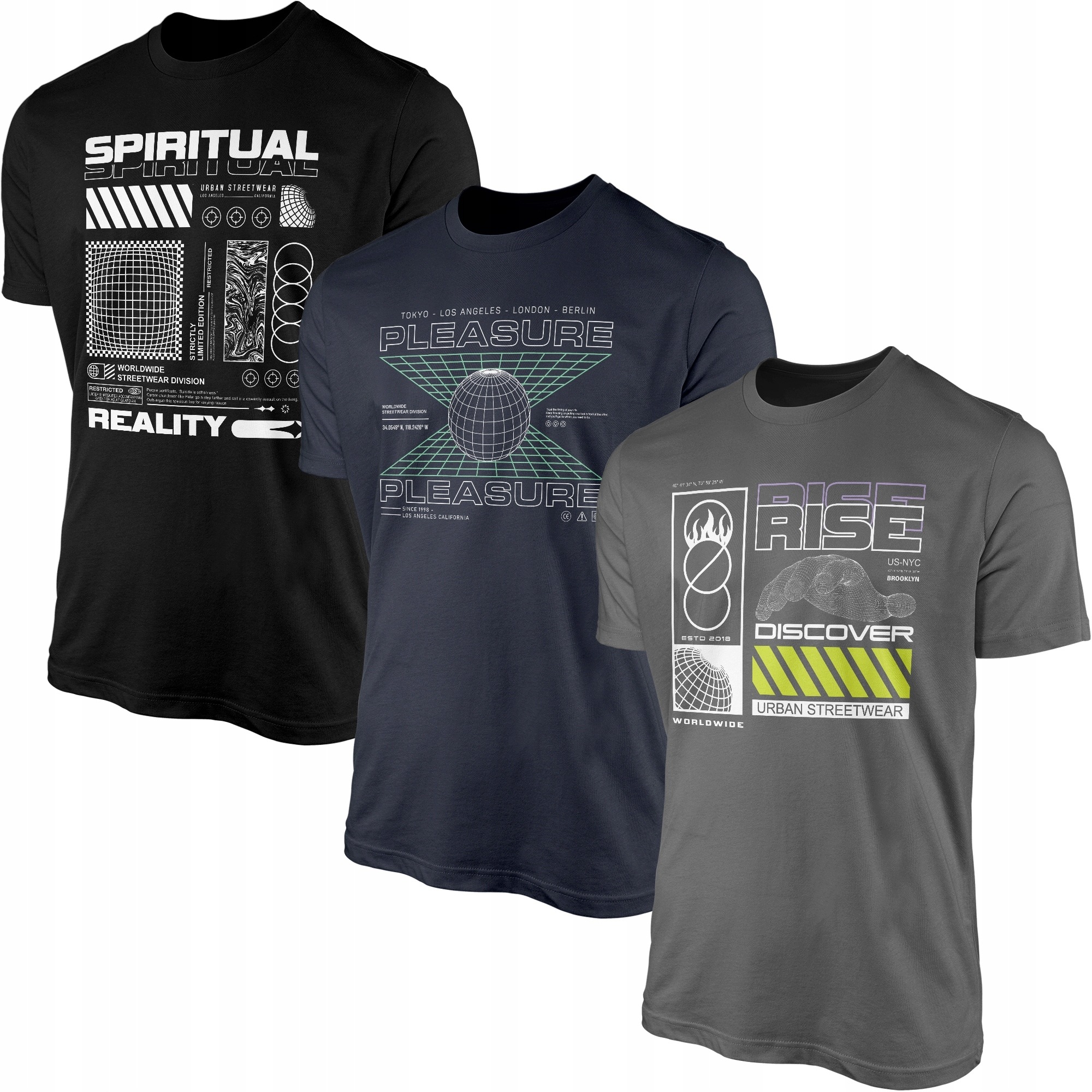 Pánská trička Techno Music T-shirt pro DJe Sada triček Dárek