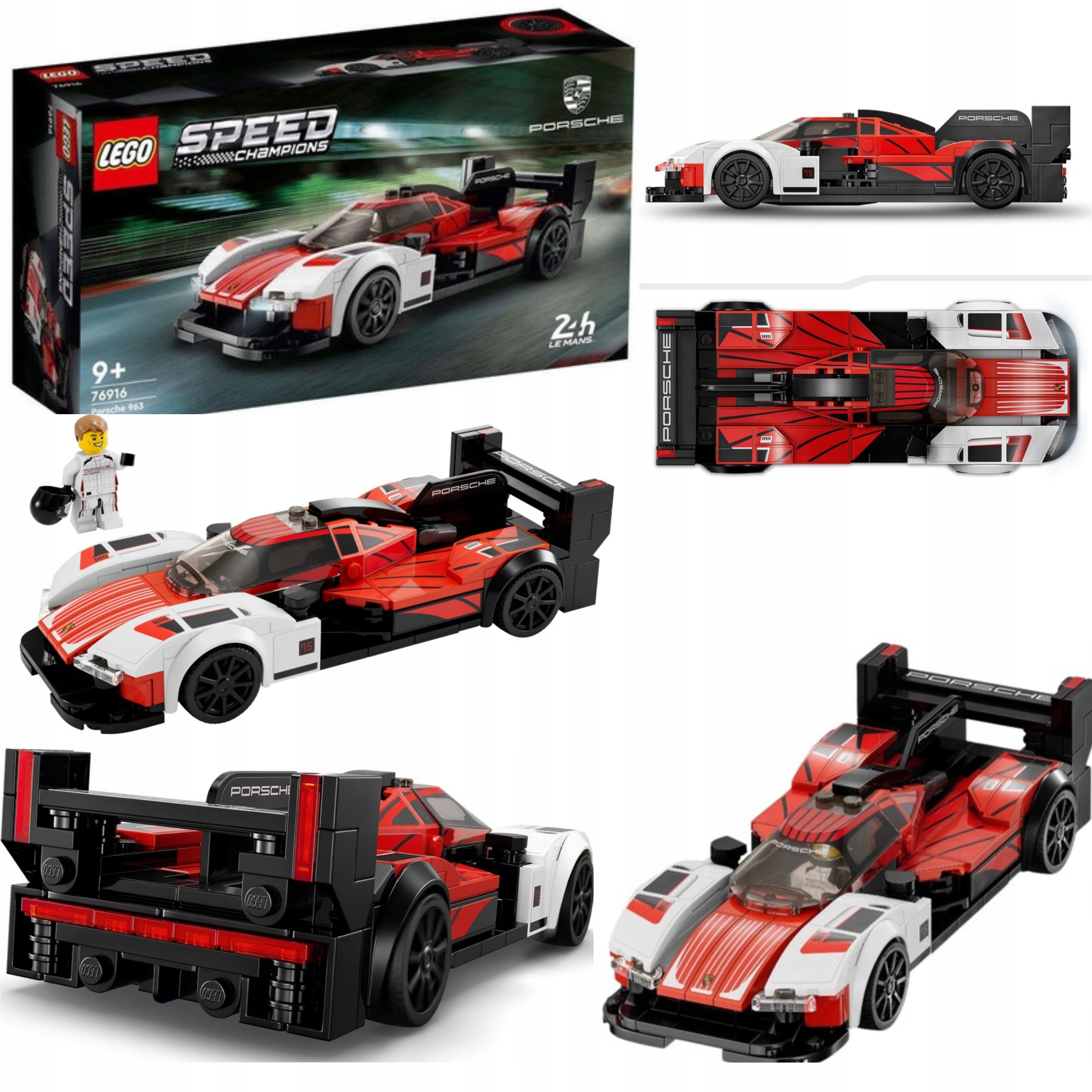 Lego Speed Champions Porshe 963 Wyścigówka Samochód Formuła 1 Zabawka 9+