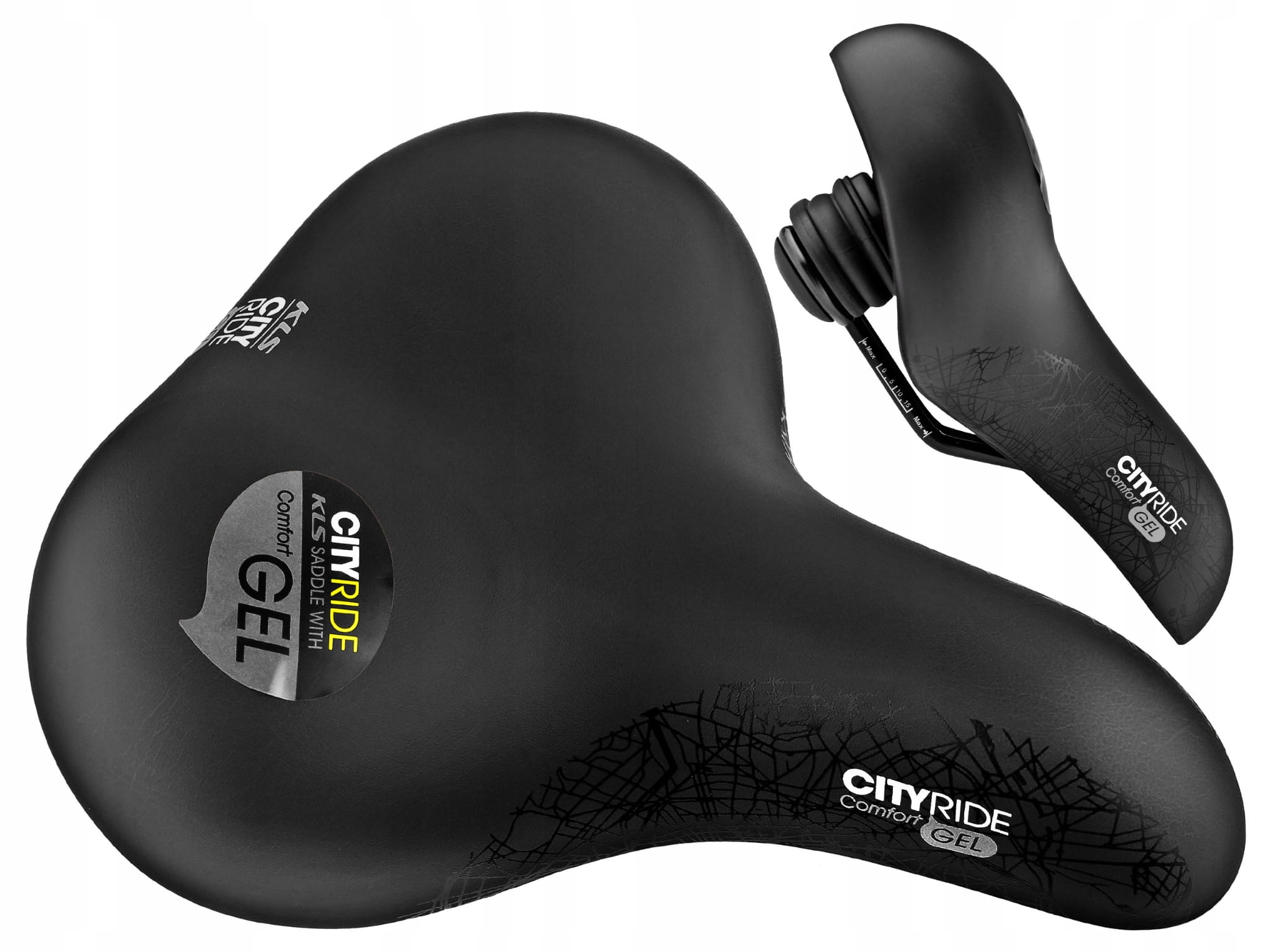 

Siodełko Kellys Cityride Gel Żelowe Czarne