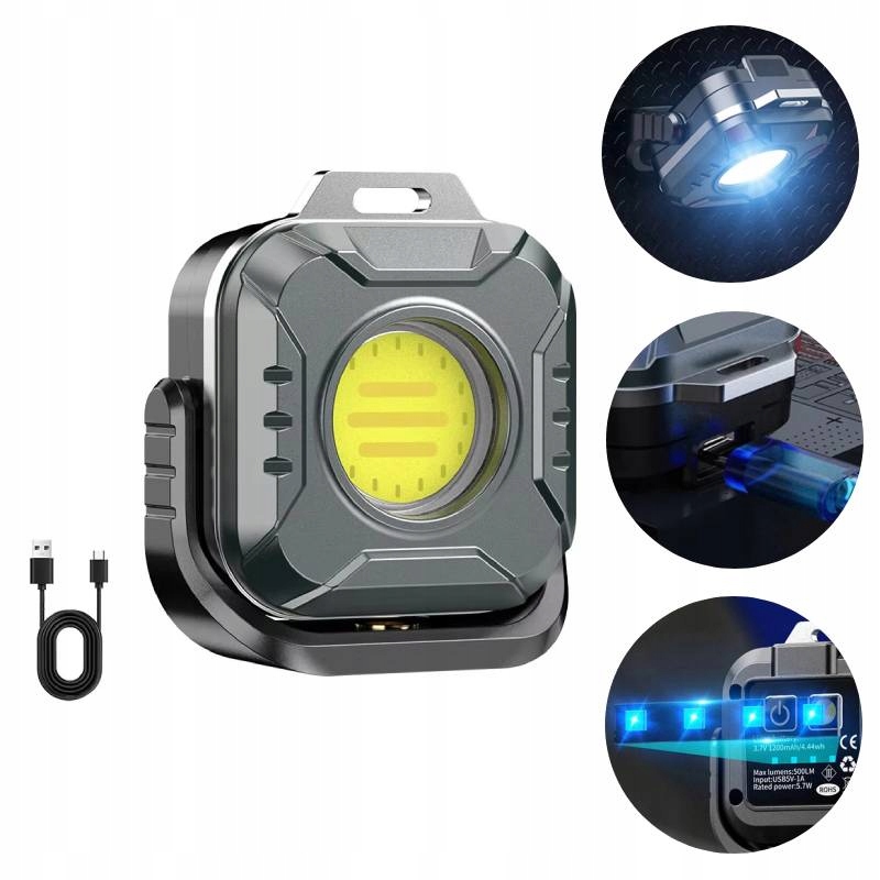 Lampka robocza/sygnalizacyjna Led 500 LM latarka warsztatowa, magnes, Roxar