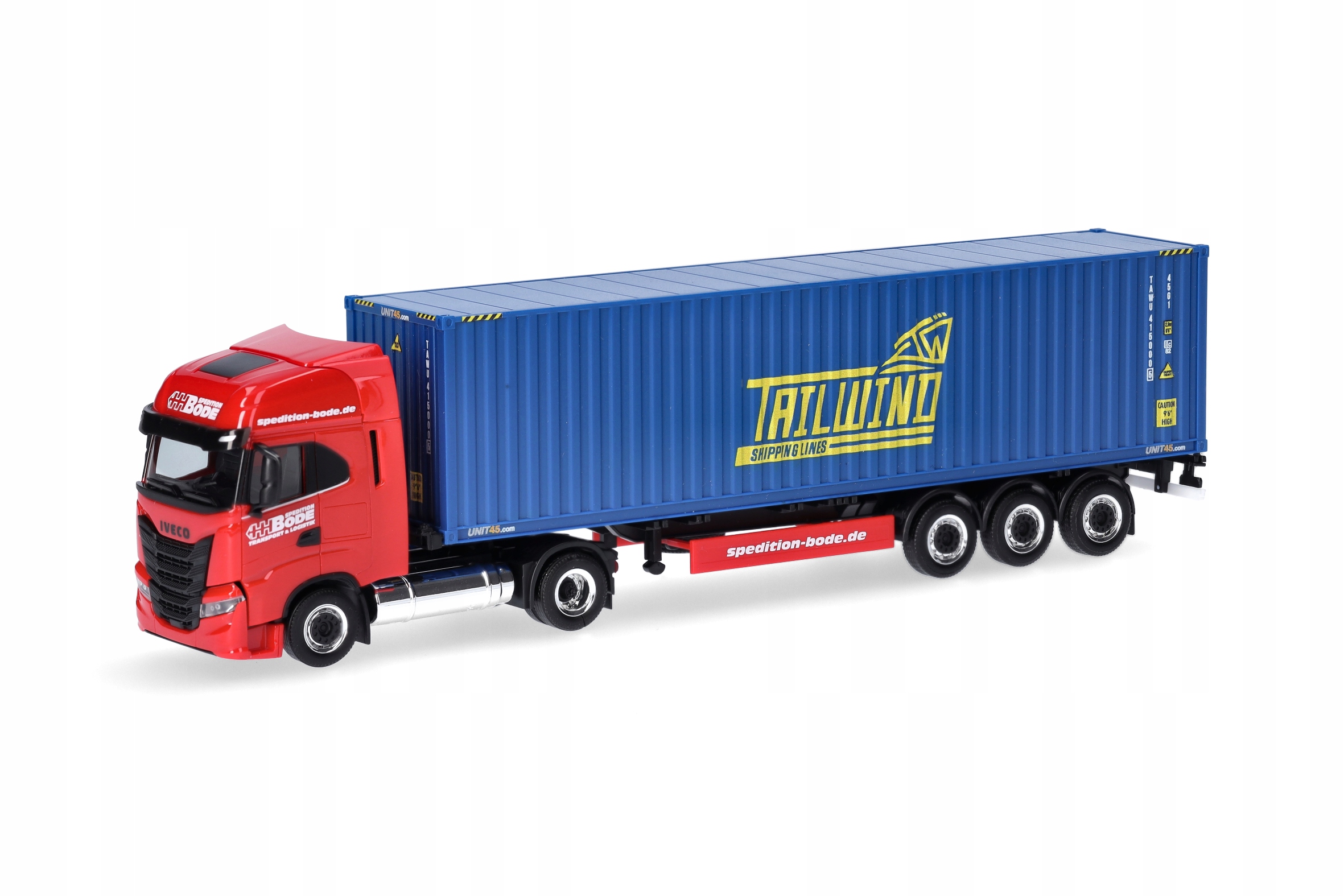 Herpa 317368 Iveco S-Way Lng kontejner Hh Bode/Tailwind