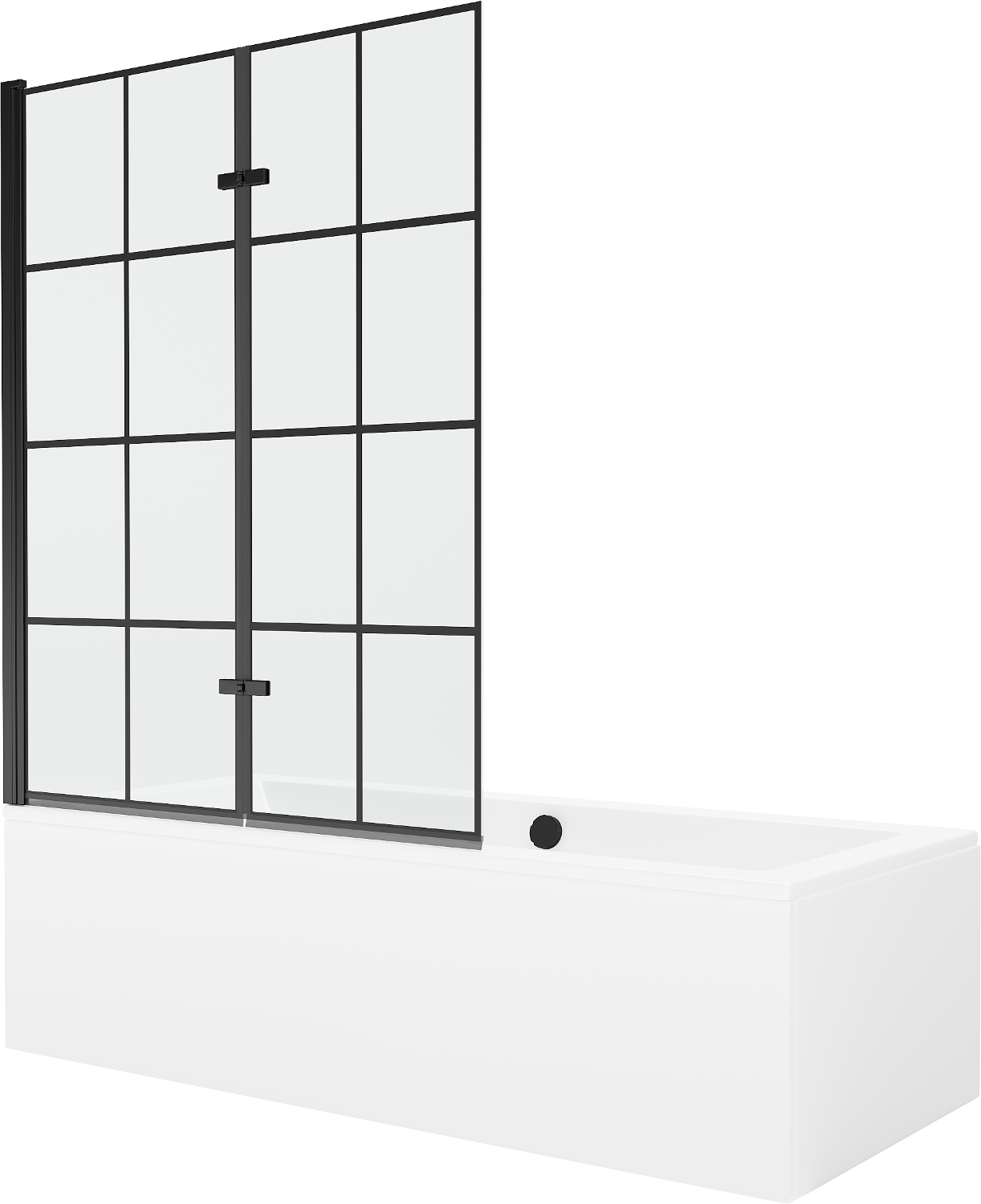 Mexen Cube Wanna 180 x 80 CM Obudowa Akrylowa Parawan Castor 120 CM Czarny