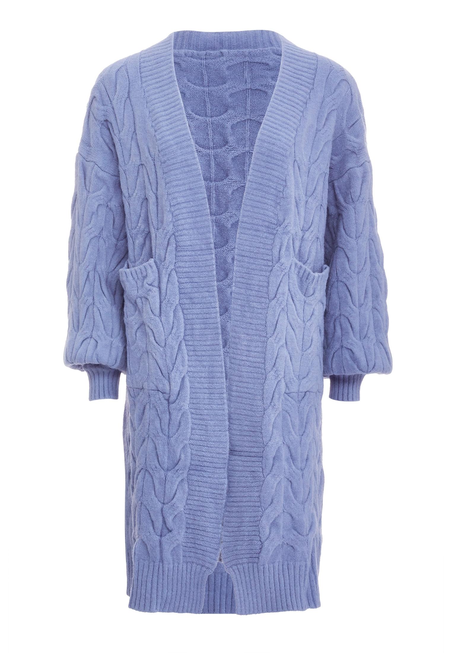 Ciaga damski kardigan - niebieski, M