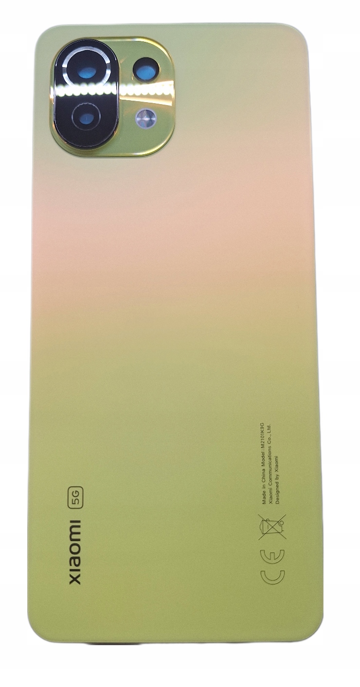 Klapka Obudowa Plecki Xiaomi MI 11 Lite 5G Żółty Jakość Oryginału Oem