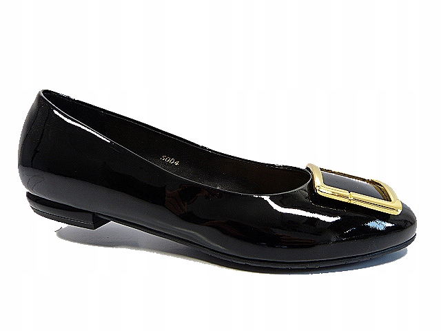 černé kožené ploché lodičky pohodlné dámské balerínky Sala 36,5