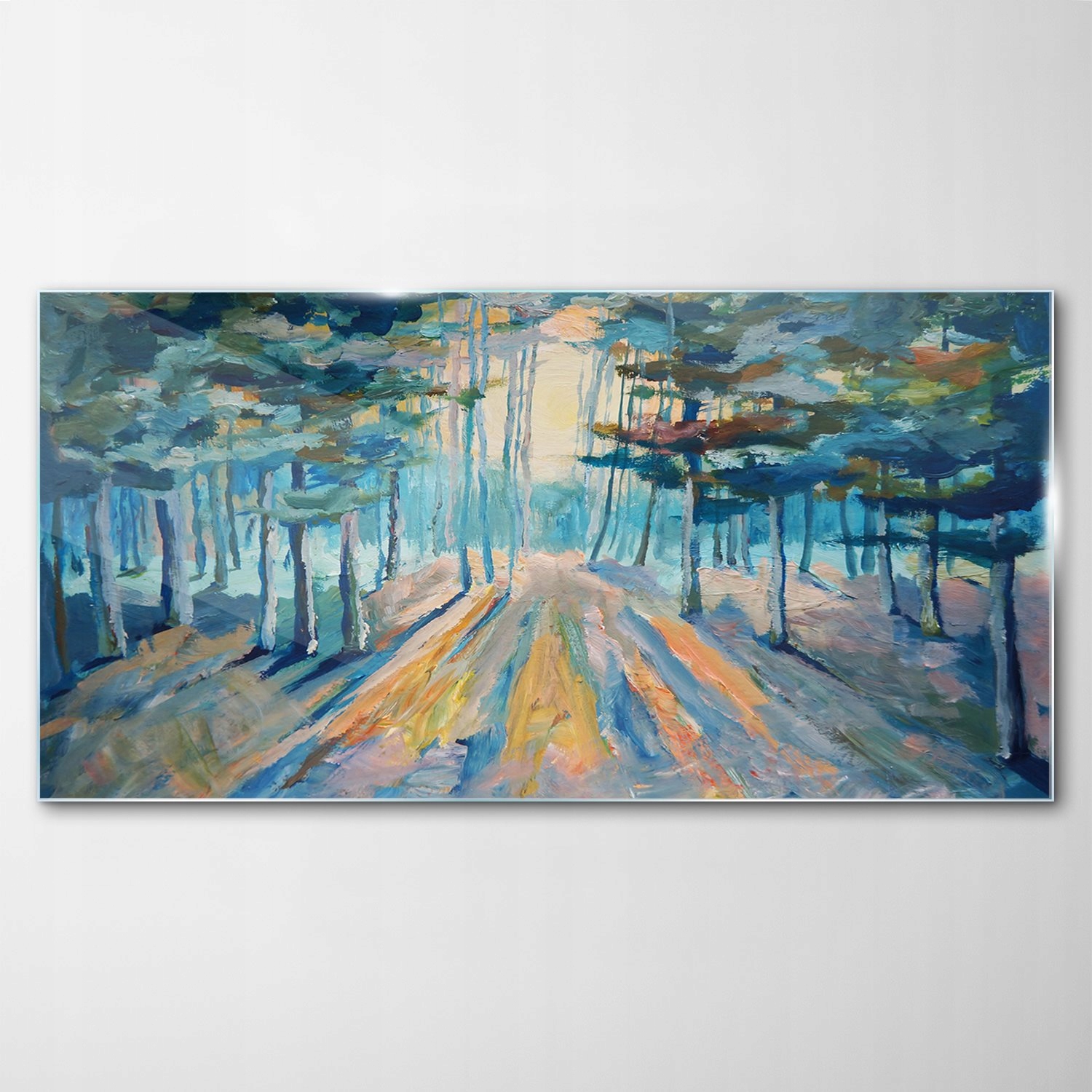 

Hartowany Obraz Szklany Zima Las Słońce 100x50