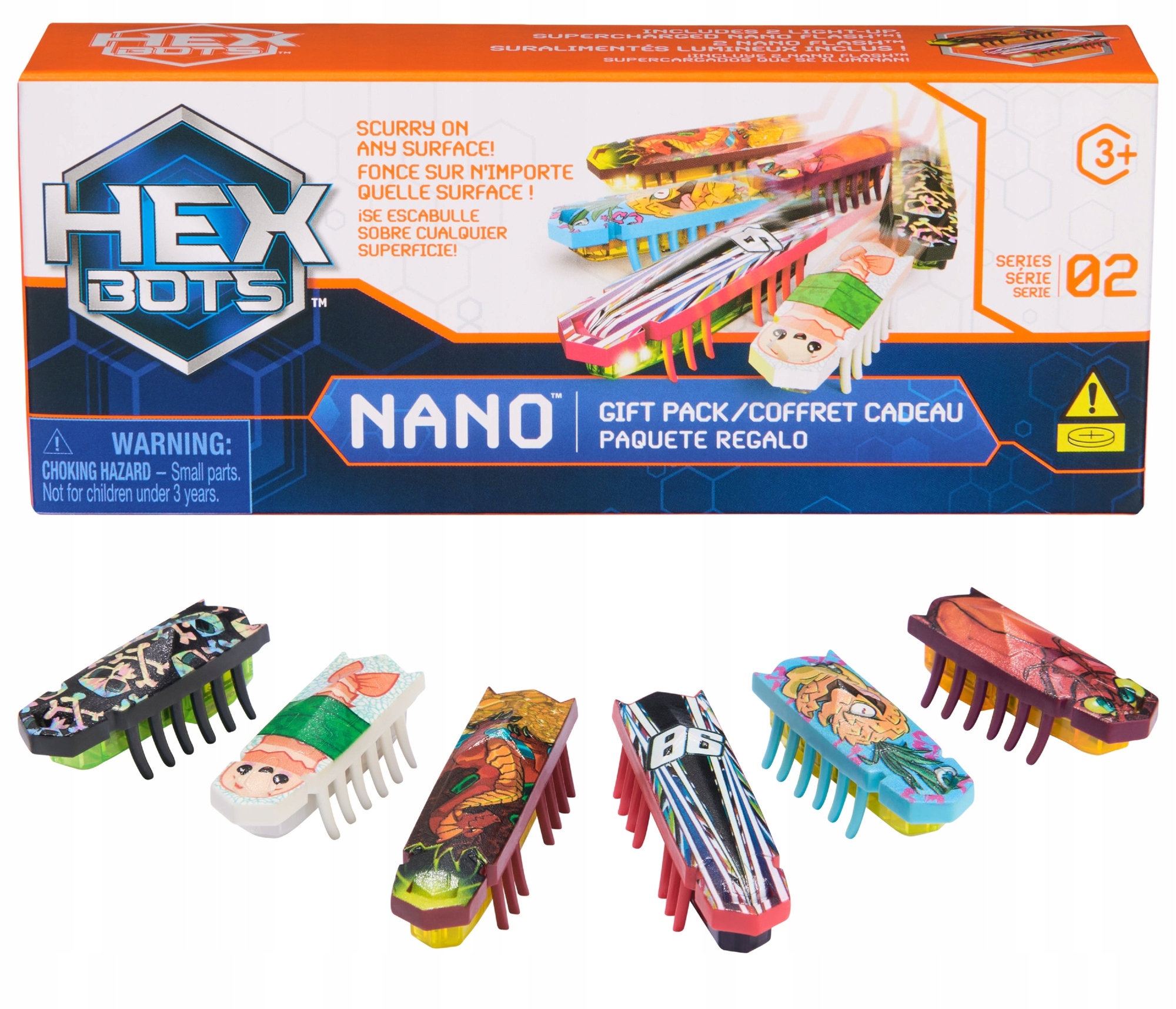 HEX BOTS NANO DARČEKOVÁ SADA GIFT PACK 6 MINI ROBOTICKÝCH FIGÚROK