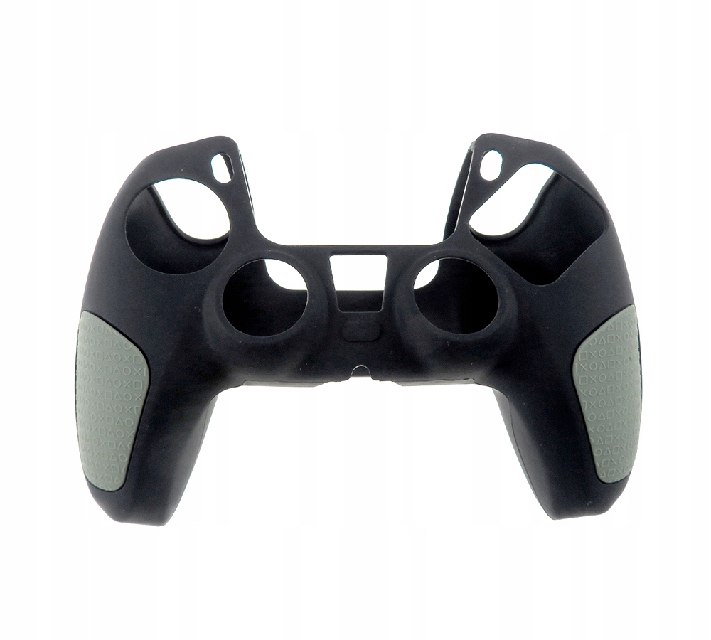 POKROWIEC ETUI SILIKONOWE OSŁONA PREMIUM PS5 Czarne + C. Zielone Gripy