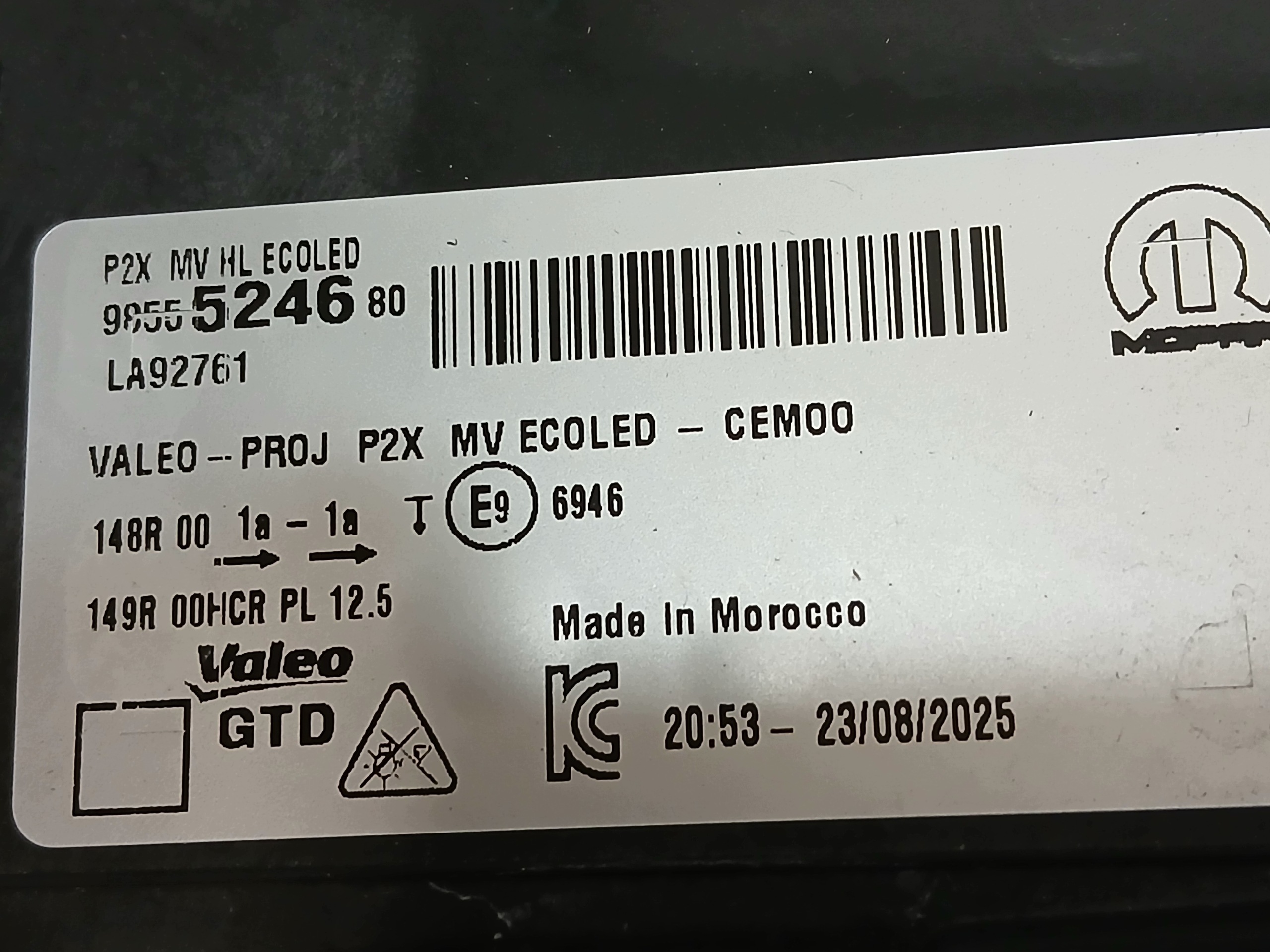 light front left PEUGEOT 208 II 2 19- FULL LED 9855524680